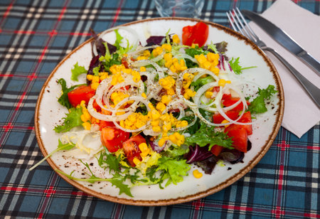 Light vegetable saladの写真素材