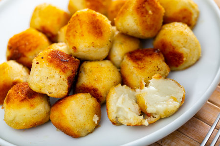 Popular European dish is cheese whimsyの写真素材