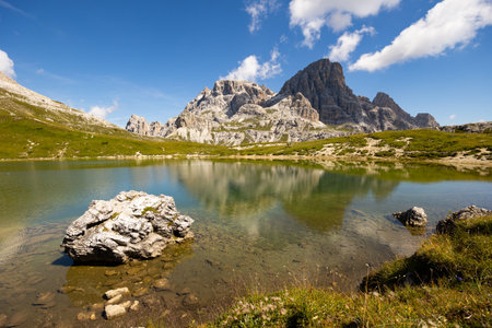 Laghi dei Piani at Dolomite Alpsの写真素材