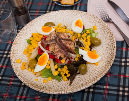 Catalan food. Xatonada, typical salad from Spanish region of Cataloniaの写真素材