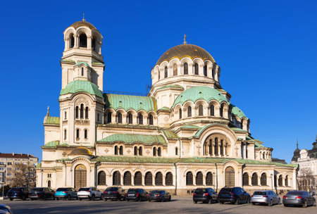 Patriarchal Cathedral of St. Alexander Nevski, Sofia, Bulgariaの写真素材