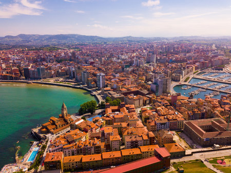 Gijon coastの写真素材