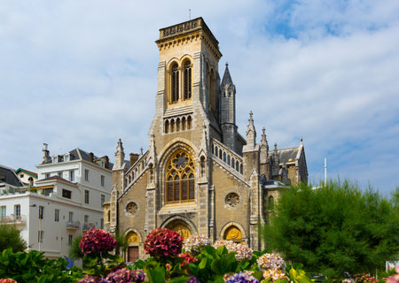 St Eugenie church, Biarritz, Franceの写真素材