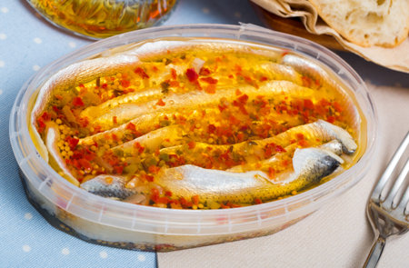 Preserved marinated herringの写真素材