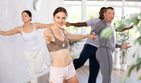 Adult man and young woman dancing pair dance
