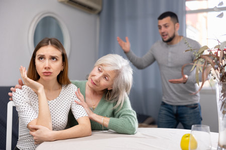 Family conflict at home, relationship problems conceptの写真素材