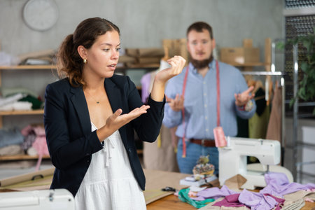 Female client dissatisfied with quality of custom blazer