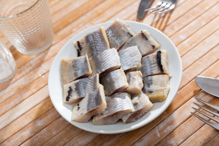 Fillet of appetizing herringの写真素材