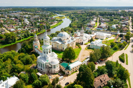 Airscape of Russian city Torzhok