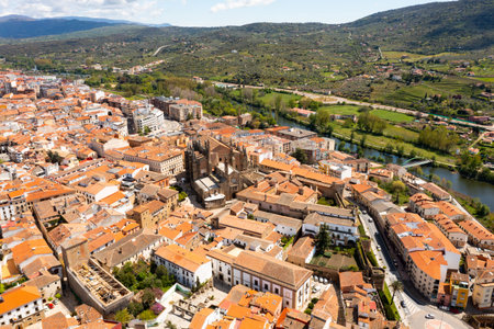 Drone photo of Plasencia, Spain