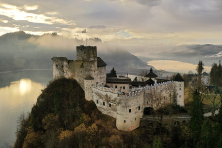 View of Niedzica Castle, Polandの写真素材