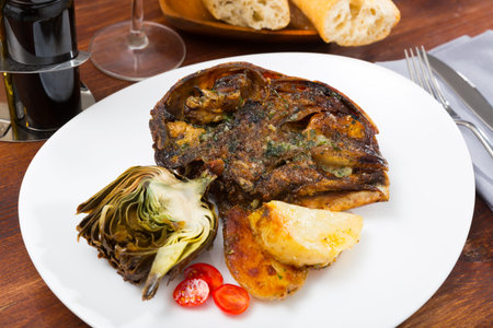 Baked head of lambの写真素材