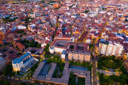 City of Valladolid at night,の写真素材