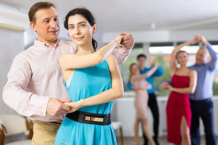 Man and woman dancingの写真素材