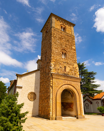 View of Orthodox Monastery Zica in Serbia