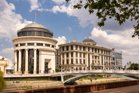 Archaeological Museum of the Republic of Macedonia in the city center of Skopje. Macedoniaのeditorial素材