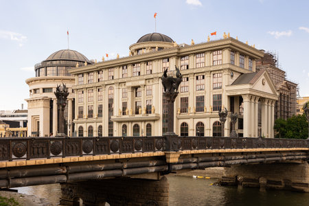 Archaeological Museum of the Republic of Macedonia in the city center of Skopje. Macedoniaのeditorial素材