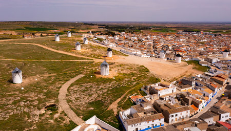 Aerial view of Campo de Criptanaの写真素材