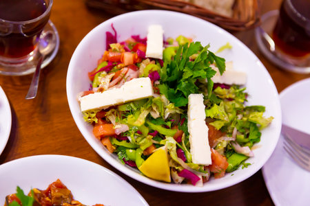 Turkish traditional choban saladの写真素材