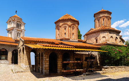 Group of Saint Naum Monastery building, Macedoniaの写真素材