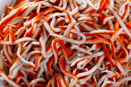 Rallado, popular Spanish appetizer made of surimiの写真素材