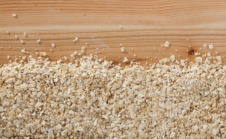 Organic dry oat-flakesの写真素材