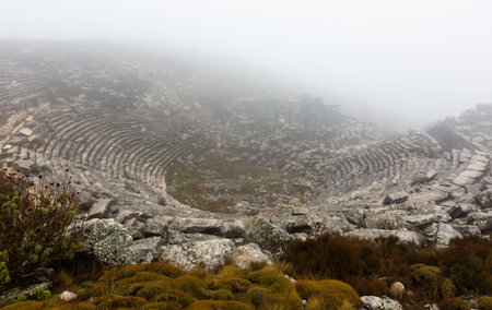 Ruins of Sagalassos ancient roman theaterの写真素材