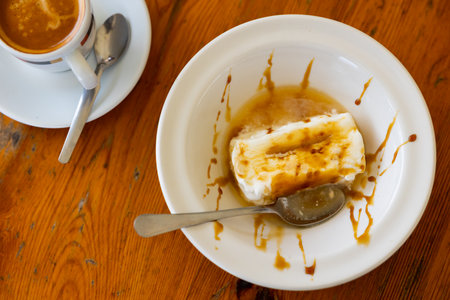 Ice cream dessert. Sweet dessert after dinnerの写真素材