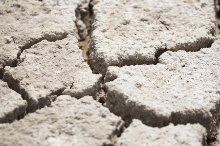 Cracked gray groundの写真素材