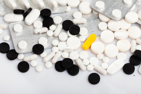 Various pills and capsulesの写真素材