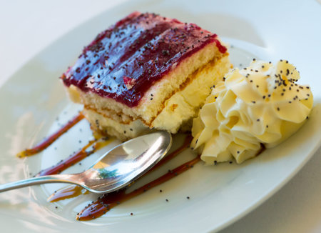 Blueberry cake with sponge dough