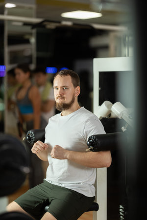 Man doing arm exercises