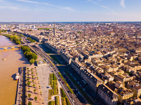 Aerial view of Bordeauxの写真素材