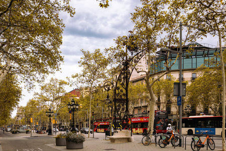 Passage de Gracia avenue with its architectural buildings and shopping centers