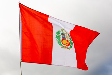Flag of Peruの写真素材