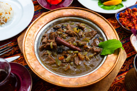 Turkish lamb meat saute mutancana