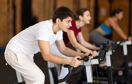 Guy in cycling training