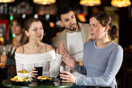 man flirts with a woman and gets rejected