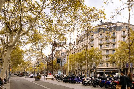 Passage de Gracia avenue with its architectural buildings and shopping centers