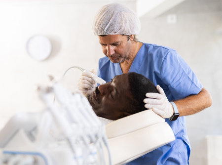 RF lifting treatmentの写真素材