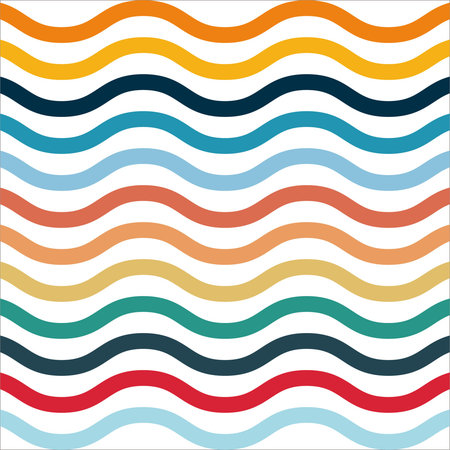 Colorful Wavy Geometric Background