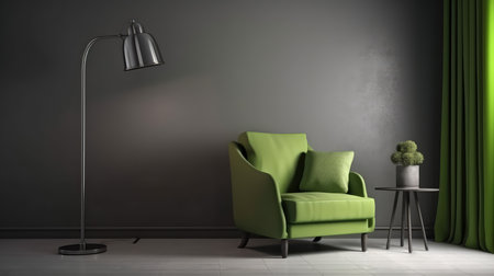 luxurious home interior with sofa furniture and decorative items ai generatedの素材