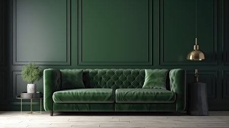 luxury living room interior with sofa and luxury decor ai generatedの素材