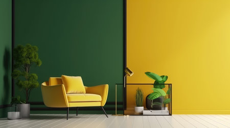 aesthetic interior room design with interior decoration and home decoration ai generatedの素材