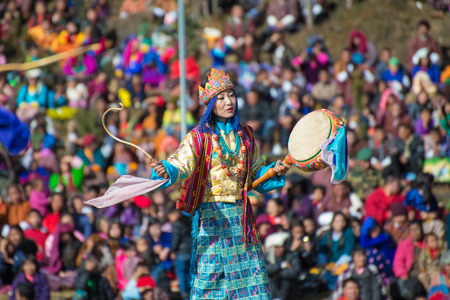 THIMPHU - BHUTAN, DECEMBER 13 : Dochula Druk Wangyel Festival 2014. December 13, 2014のeditorial素材