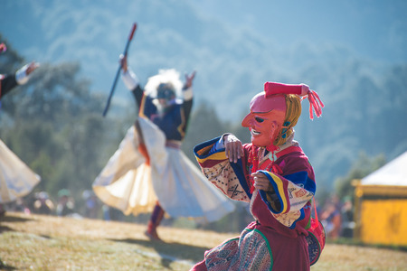 THIMPHU - BHUTAN, DECEMBER 13 : Dochula Druk Wangyel Festival 2014. December 13, 2014のeditorial素材