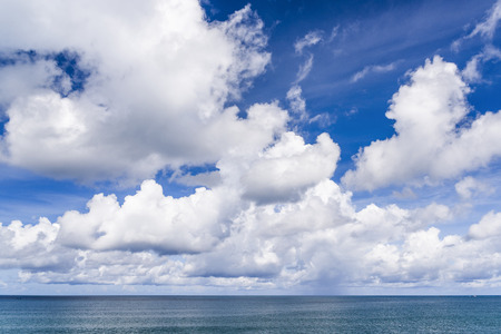 tropical sea under the blue skyの写真素材