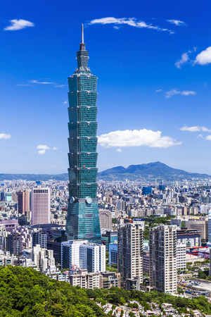 TAIPEI, TAIWAN - Taipei 101 Skyscraper in Taipei, TAIWAN.のeditorial素材