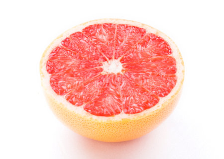 fresh grapefruit on white background