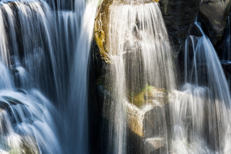 Closeup waterfall, Shifen Waterfall, New Taipei, Taiwanの写真素材